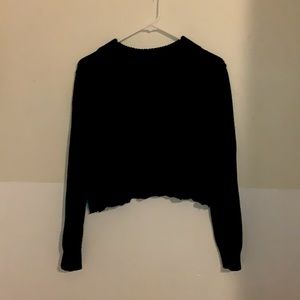 Black cropped sweater